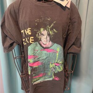 Daydreamer Graphic Tee featuring THE CURE- Black with Multicolor Design